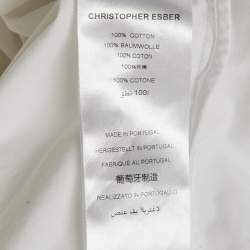 Christopher Esber White Cotton Button Front Twisted Blouse XS
