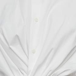 Christopher Esber White Cotton Button Front Twisted Blouse XS