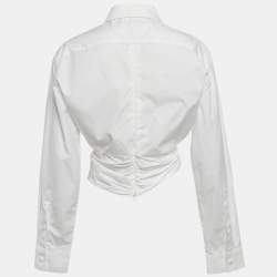 Christopher Esber White Cotton Button Front Twisted Blouse XS