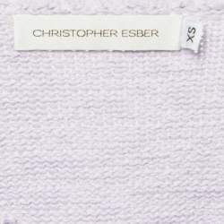 مملوكة مسبقًا توب كريستوفر إسبير كروشيه قطن ليلكي بأكمام طويلة مقاس صغير جدًا (إكس سمول)