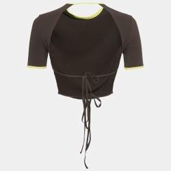 مملوكة مسبقًا توب كريستوفر إيسبر كروب مفتوح من الخلف بني مقاس صغير