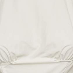 Pre Owned توب كريستوفر إيسبر قطن أبيض برباط على الخصر مقاس صغير جدا