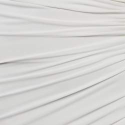 Pre Owned Christopher Esber White Jersey Ruche Draped Mini Skirt S