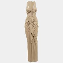 مملوكة مسبقًا Christopher Esber Sage Green Jersey Cut-Out Maxi Dress XS