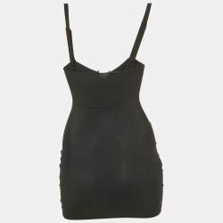 Pre Owned Christopher Esber Black Jersey Pierced Orbit Mini Dress XS