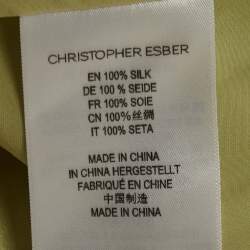 Pre Owned Christopher Esber Light Green Silk Cut Out Maxi Dress L