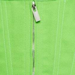 Christopher John Rogers Green Wool Sleeveless Crop Top S