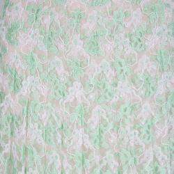 Christopher Kane Mint Plasma Floral Lace Pleated Midi Skirt S