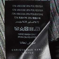 Christopher Kane Multicolor Foil Print Rib Knit Bodycon Dress M