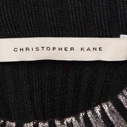 Christopher Kane Multicolor Foil Print Rib Knit Bodycon Dress M