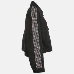 Christopher Kane Black Stud Detail Denim Jacket M