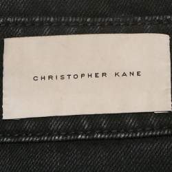 Christopher Kane Black Stud Detail Denim Jacket M