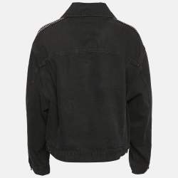 Christopher Kane Black Stud Detail Denim Jacket M