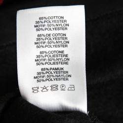Christopher Kane Black Glitter Heads and Lightning Print Short Sleeve Sweatshirt Dress XS