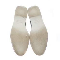 Pre Owned حذاء دربي تشورشيز نعل سميك رباط علوي جلد أسود مقاس 37