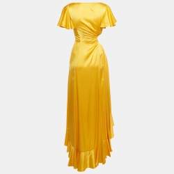 Pre Owned Cinq a sept Silk Cut -Out Asymmetric Midi Dress XXS