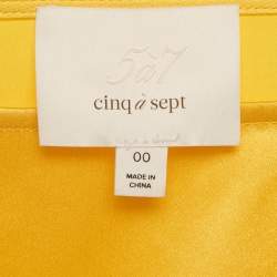 Pre Owned Cinq a sept Silk Cut -Out Asymmetric Midi Dress XXS