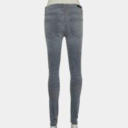 مملوكة مسبقًا Citizens of Humanity Grey Denim High Rise Skinny Rocket Jeans M