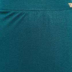 Pre Owned Class by Roberto Cavalli Green Jersey Maxi Skirt L
