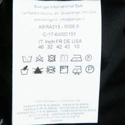 مملوكة مسبقًا Class by Roberto Cavalli Black Cotton Knit Waist Stud Detail Short Skirt L