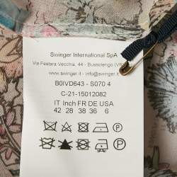 مملوكة مسبقًا Class by Roberto Cavalli Pink Floral Print Silk Sheer Shirt M