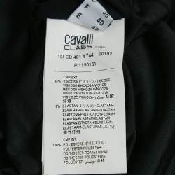 Class by Roberto Cavalli Green/Black Jersey Lace Overlay Dress M
