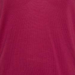 Class by Roberto Cavalli Pink Wool V-Neck Sweater M 