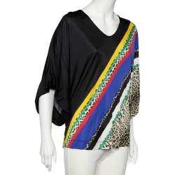 Class by Roberto Cavalli Multicolor Printed Jersey Oversized Top M