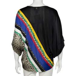 Class by Roberto Cavalli Multicolor Printed Jersey Oversized Top M