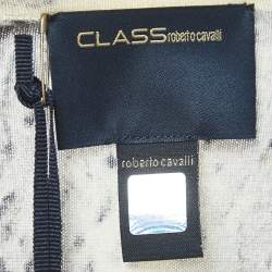 Pre Owned Class by Roberto Cavalli Multicolor Animal Printed Knit V-Neck Jumper 2XL