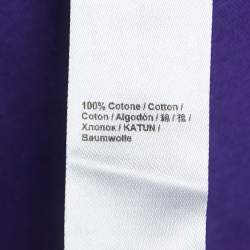 Pre Owned Class by Roberto Cavalli Studded Purple Short Sleeve T-Shirt XL