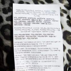 مملوكة مسبقًا جاكيت كلاس باي روبرتو كافالي ساتان أسود منقوش مقاس متوسط - ميديوم