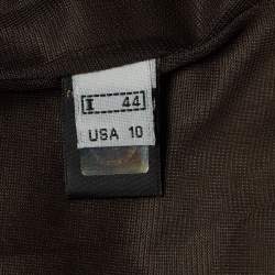 مملوكة مسبقًا Class by Roberto Cavalli Brown Printed Jersey Maxi Skirt M