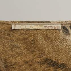 مملوكة مسبقًا Class by Roberto Cavalli Brown Printed Jersey Maxi Skirt M