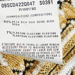 Pre Owned Class by Roberto Cavalli Brown Satin Embellished Halter Neck Top M