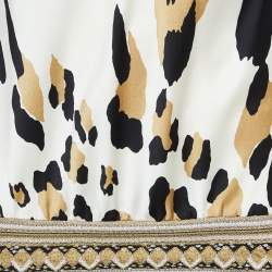 Pre Owned Class by Roberto Cavalli Brown Satin Embellished Halter Neck Top M