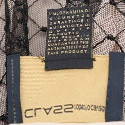 Pre Owned Class by Roberto Cavalli Black Tulle Panelled Maxi Dress L