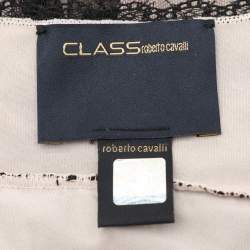 Pre Owned Class by Roberto Cavalli Black Tulle Panelled Maxi Dress L