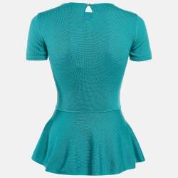 Class by Roberto Cavalli Green Wool Knit Lace Patch Detail Sweater M