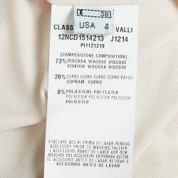 Pre Owned Class by Roberto Cavalli Light Beige Lurex Knit Maxi Dress S