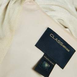 Pre Owned Class by Roberto Cavalli Light Beige Lurex Knit Maxi Dress S