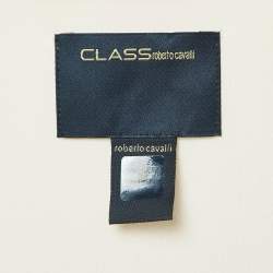 Pre Owned Class by Roberto Cavalli Light Beige Lurex Knit Maxi Dress S