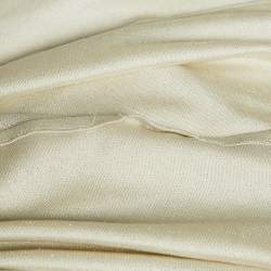 Pre Owned Class by Roberto Cavalli Light Beige Lurex Knit Maxi Dress S