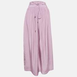 Class by Roberto Cavalli Purple Crepe Gathered Maxi Skirt M