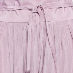 Class by Roberto Cavalli Purple Crepe Gathered Maxi Skirt M