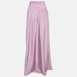 Class by Roberto Cavalli Purple Crepe Gathered Maxi Skirt M