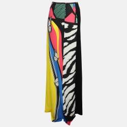 Class by Roberto Cavalli Multicolor Printed Viscose Maxi Skirt M