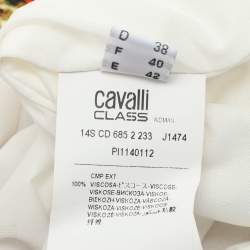 Class by Roberto Cavalli Multicolor Printed Jersey Strapless Dress M