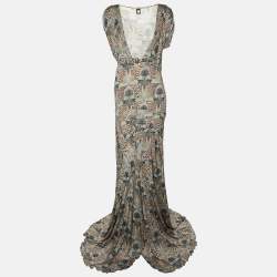Class by Roberto Cavalli Multicolor Printed Jersery Dress M