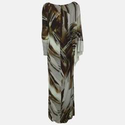 Pre Owned Class by Roberto Cavalli Green Viscose Maxi Dress L